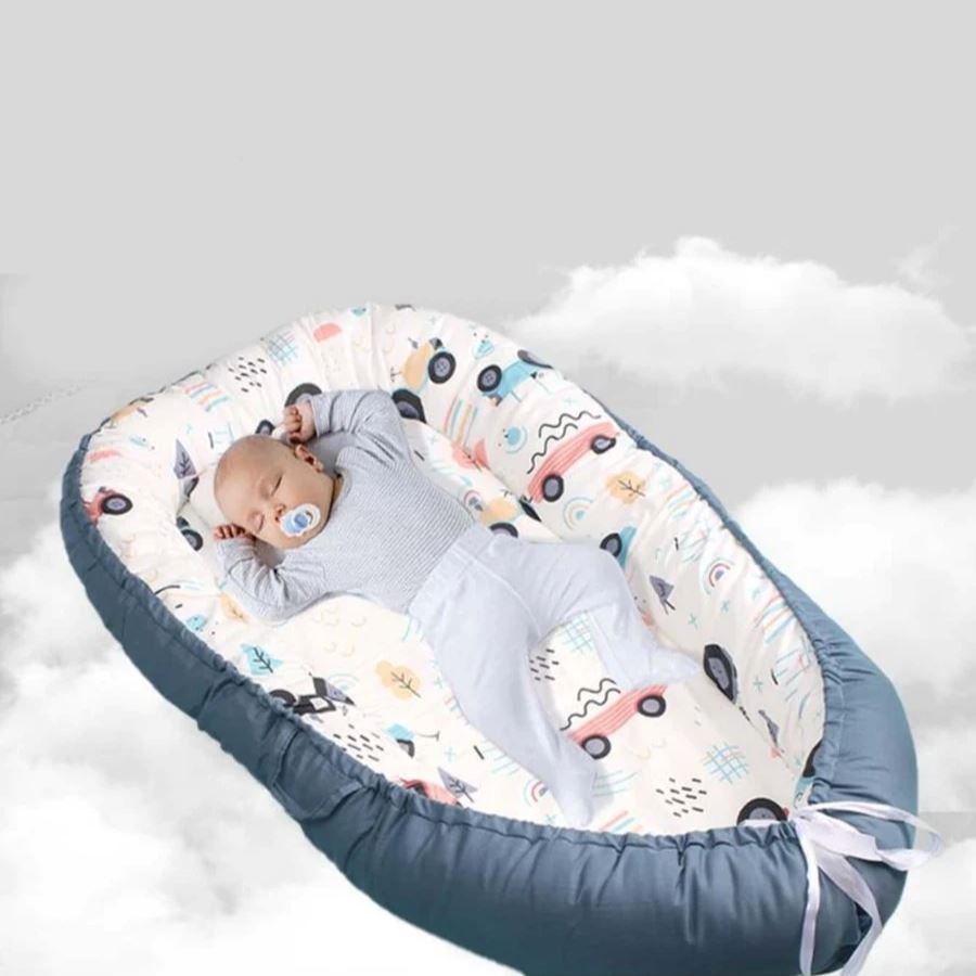 Berceau Bébé - NidPortableBébé™ - Voiture Bleue - Bébé Eden