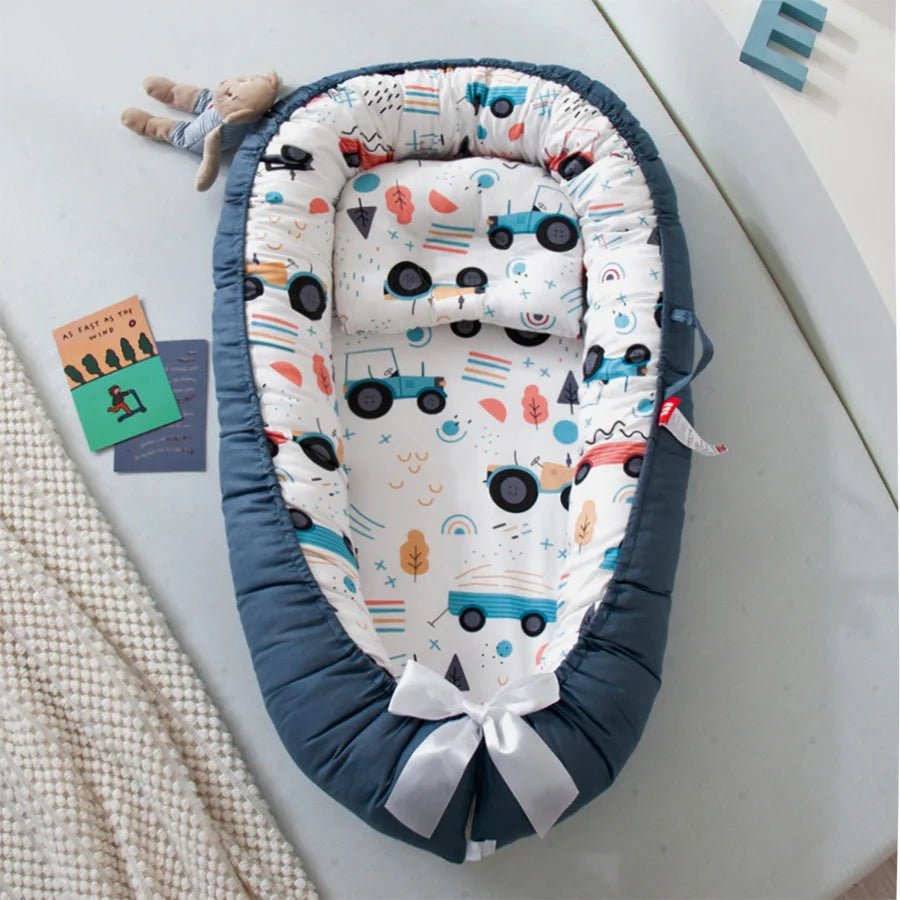 Berceau Bébé - NidPortableBébé™ - Voiture Bleue - Bébé Eden