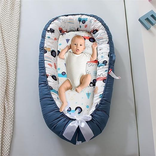 Berceau Bébé - NidPortableBébé™ - Voiture Bleue - Bébé Eden